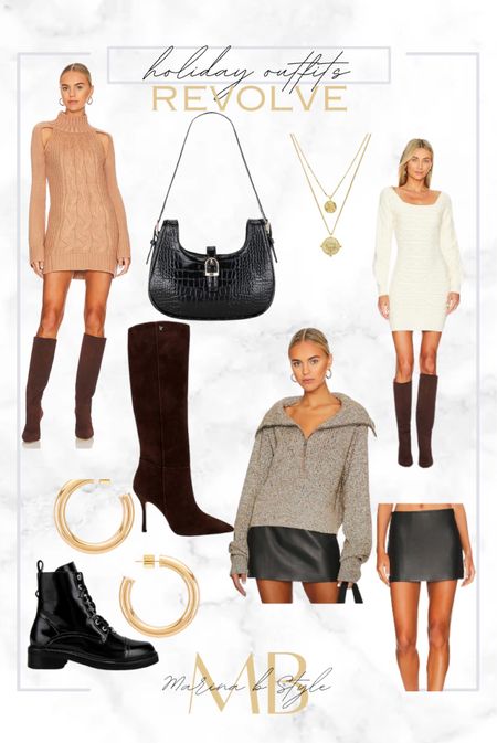 Shop the holiday outfits from Revolve! 







Sweater dress, purse, hoop earrings, skirt, boots, necklace, winter outfit, fall outfit, holiday outfit, thanksgiving outfit, high rise boots, kitten heel boots, leather skirt, mini purse, gold hoop earrings

#LTKfindsunder100 #LTKsalealert #LTKstyletip