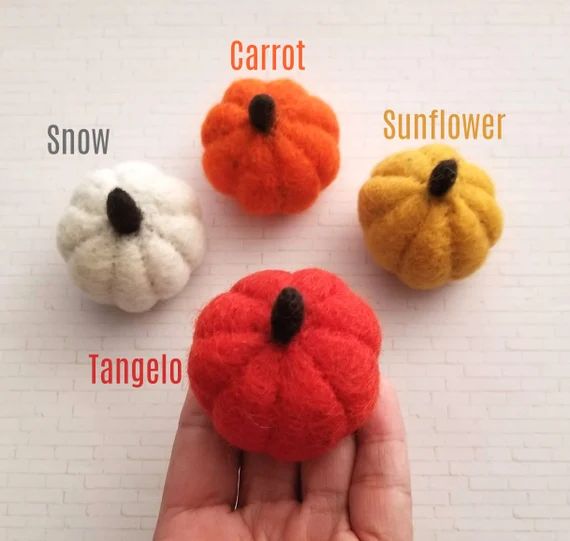 Little Felt Pumpkins  Size Approx. 2  Orange Mini - Etsy | Etsy (US)