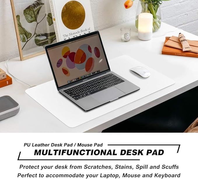 BUBM Desk Pad Protector, Waterproof PU Leather Office Desk Mat Desk Writing Mat Laptop Large Mous... | Amazon (US)