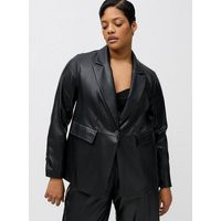 Faux Leather Tailored Blazer in Black | Torrid (US & Canada)