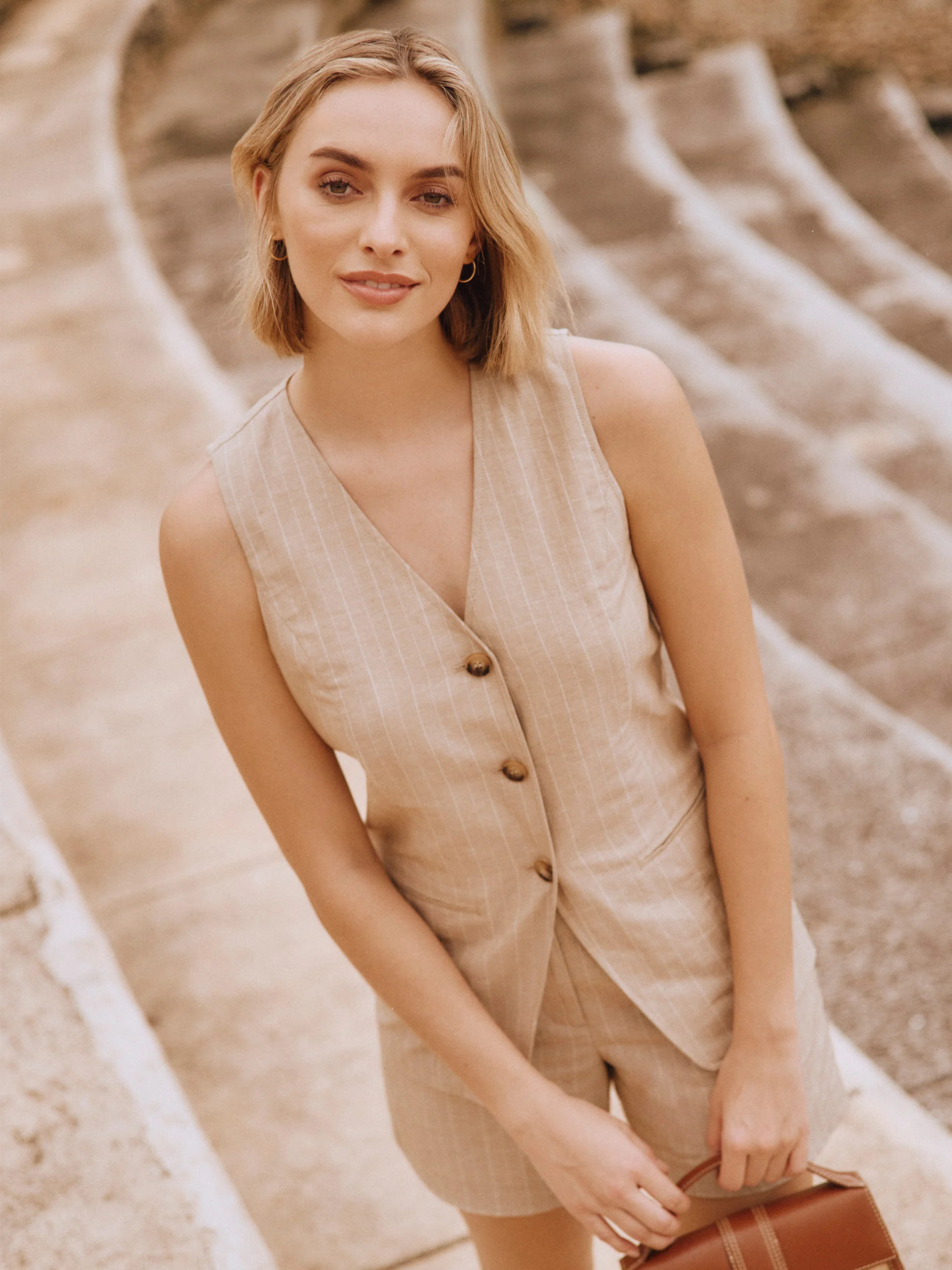Silva Vest in Pinstripe | J.McLaughlin