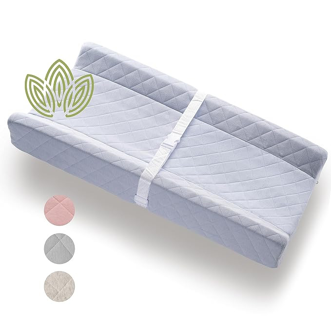 Organic Cotton Contoured Baby Changing Pad w/Waterproof Foam Mattress, Includes Soft, Removable &... | Amazon (US)