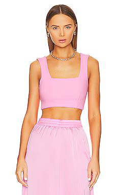 Show Me Your Mumu Ansley Crop Top in Pink Luxe Satin from Revolve.com | Revolve Clothing (Global)