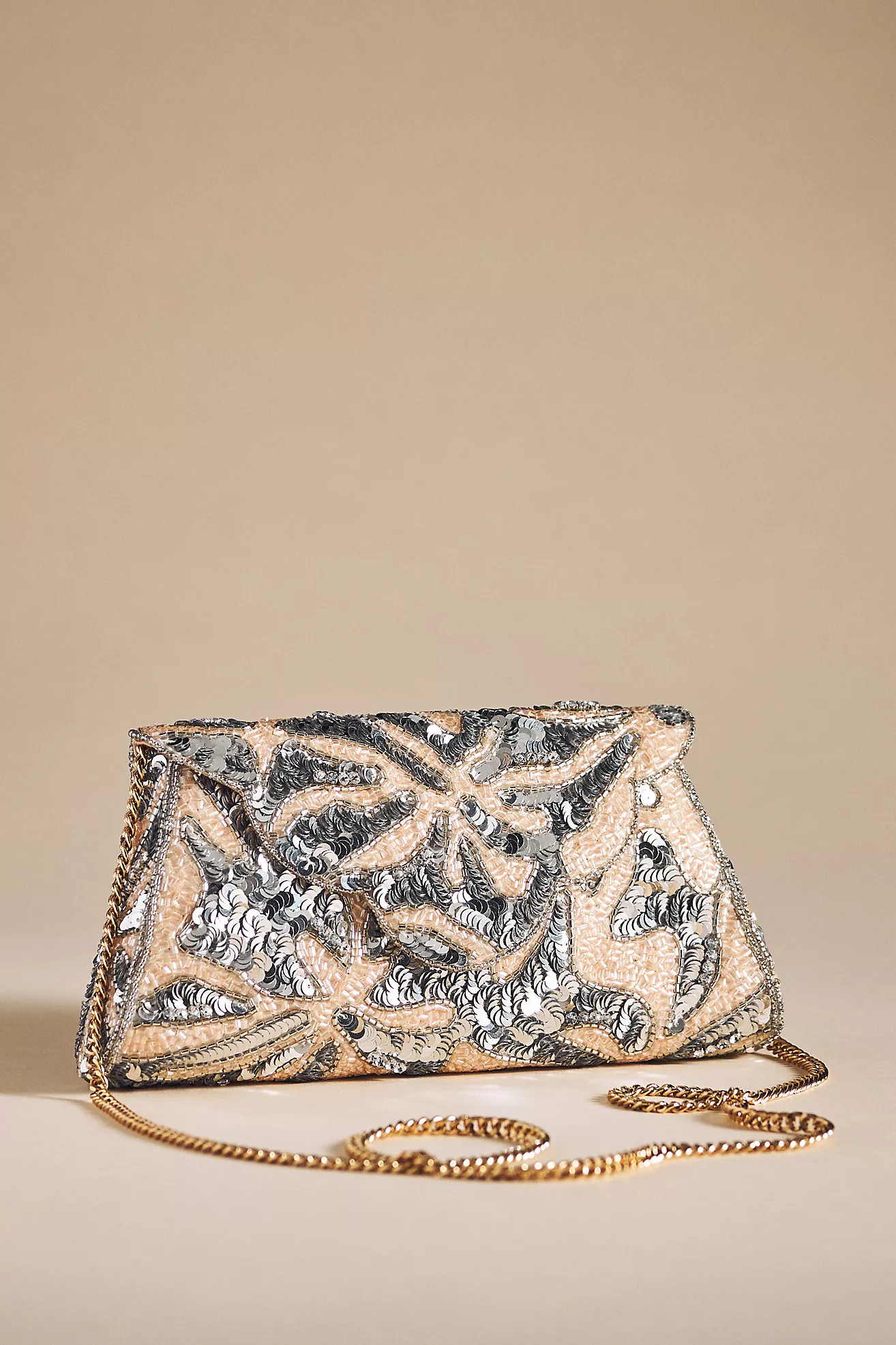 Scalloped Sequin Crossbody Clutch | Anthropologie (US)