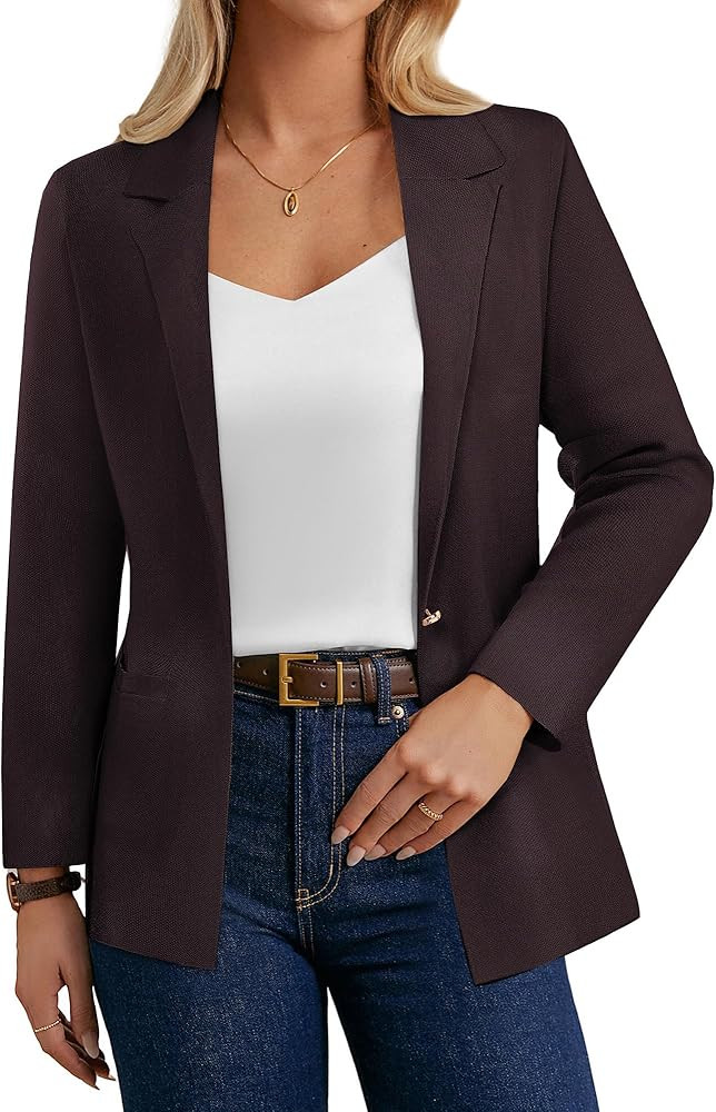 GRACE KARIN Sweater Blazers for Women Business Casual Long Sleeve Open Front Work Office Cardigan... | Amazon (US)