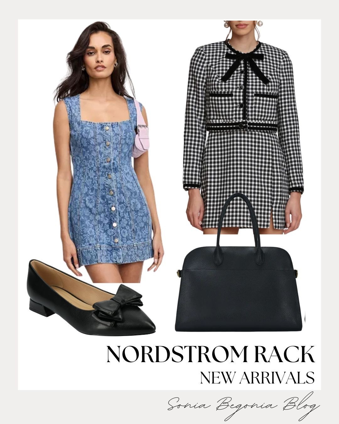 Gingham, Denim, & Bows! 🎀

Elevate your transitional wardrobe with these chic new arrivals from Nordstrom Rack!

I am obsessed with these versatile pieces that perfectly blend classic patterns with modern silhouettes. For a polished, feminine look, the black and white gingham long-sleeve dress with velvet bow details and a subtle side slit is a total standout. If you’re feeling a bit more casual, I love the floral-textured denim mini dress with its flattering square neckline and button-down front. Finish either look with timeless accessories: a structured black leather satchel and elegant pointed-toe black flats topped with a delicate bow for that extra touch of charm!

#OOTD
#NordstromRack
#RackFinds
#GinghamDress
#DenimMiniDress
#BowDetails
#SpringStyle
#WorkToWeekend
#ClassyStyle
#FeminineFashion
#EverydayChic
#LTKStyle
#OutfitInspo
#PinterestStyle
#NordstromRackHaul


#LTKootd #LTKWorkwear