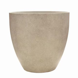 Medium 9.25 in. x 7.5 in. 7 Qt. Bone High-Density Resin Egg Indoor/Outdoor Planter | The Home Depot