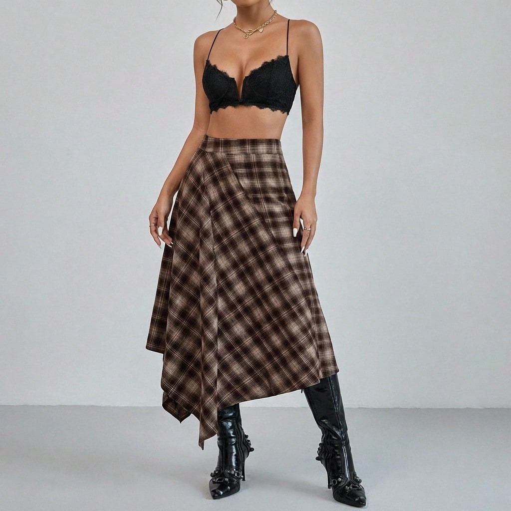 Align Plaid Skirt | SHEIN