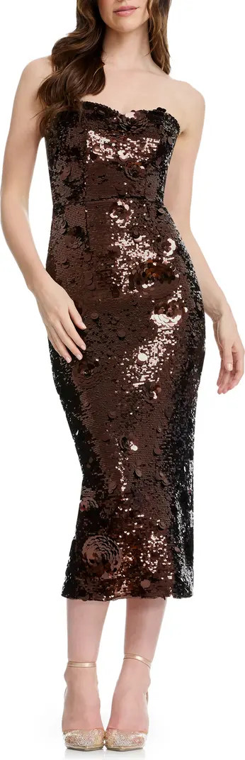 Shailene Sequin Strapless Cocktail Sheath Dress | Nordstrom