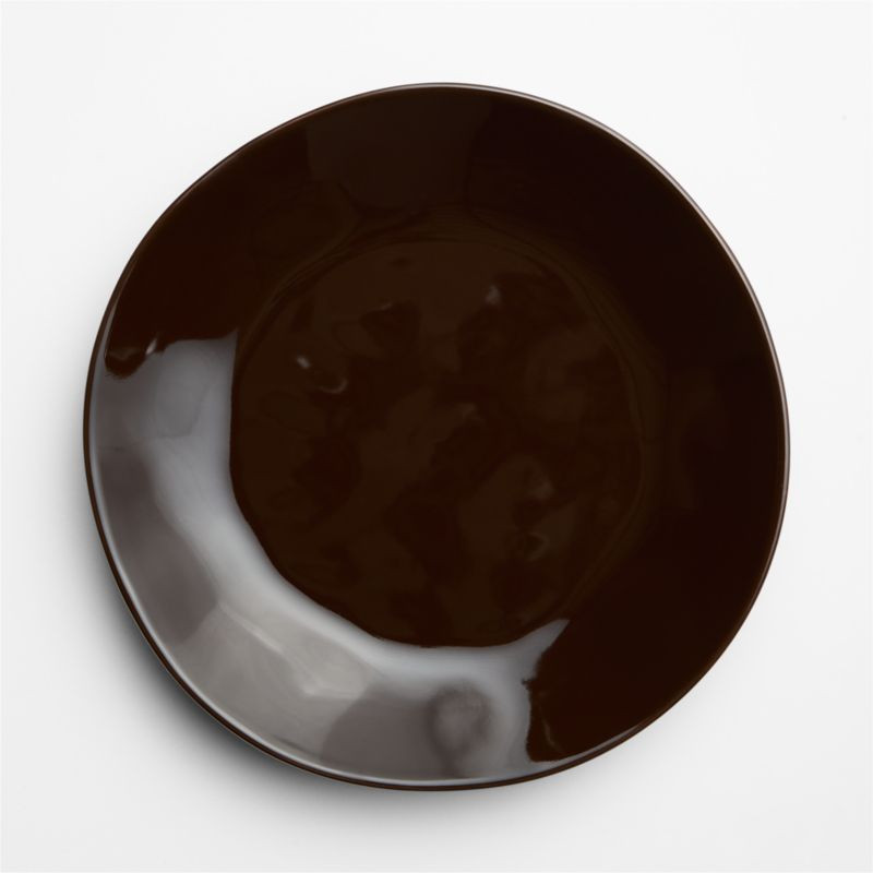 Marin Deep Brown Stoneware Dinner Plate | Crate & Barrel