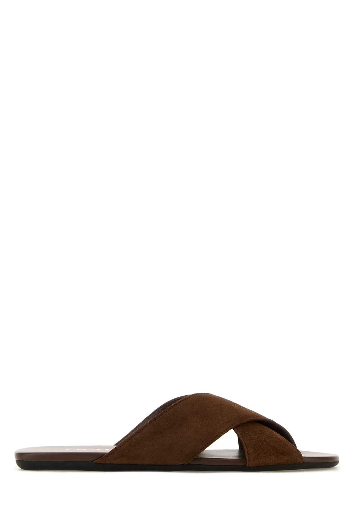 Prada Suede Slipper — Brown - 40 | Italist Inc.