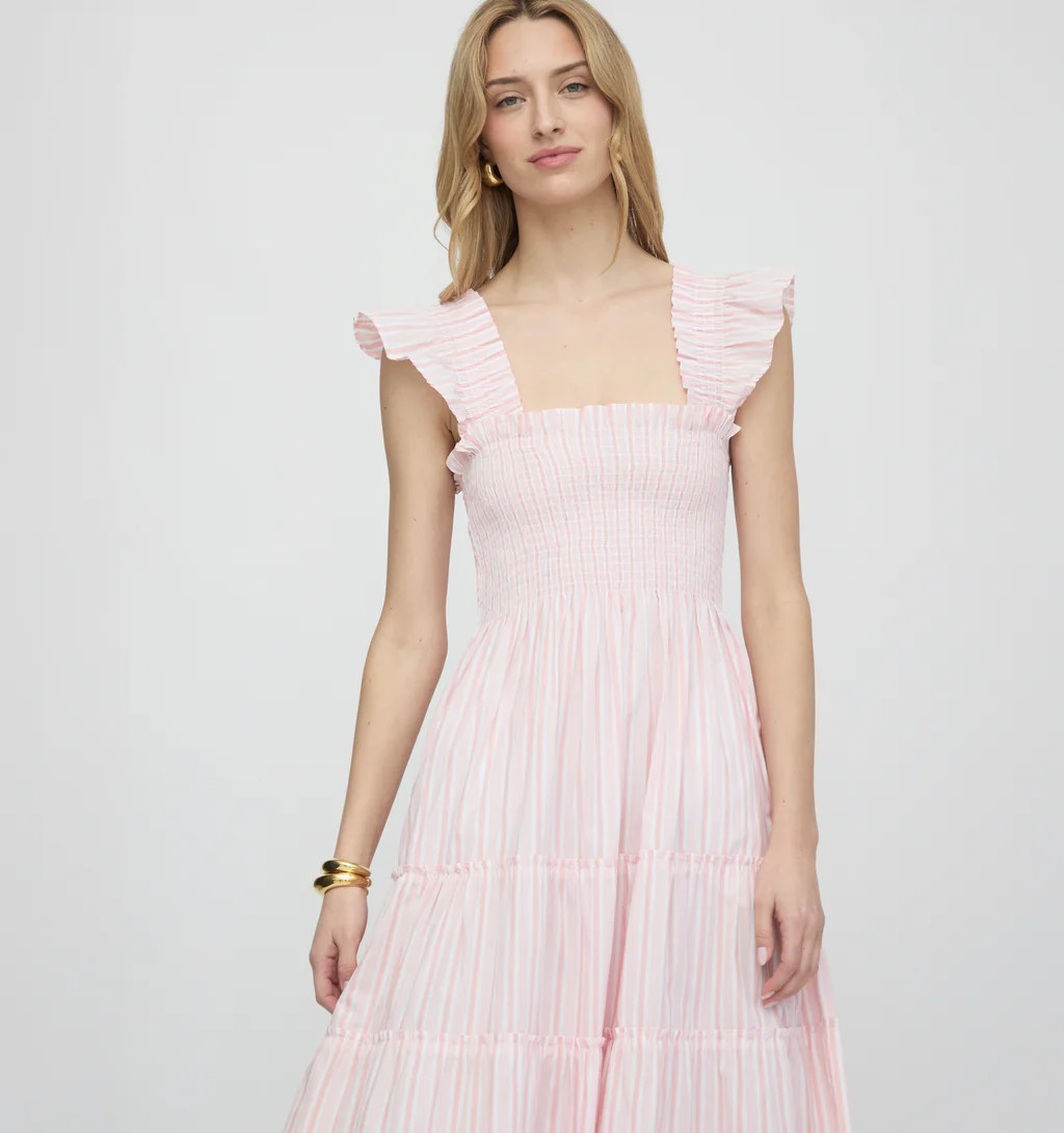 The Ellie Nap Dress - Pink Variegated Stripe | Hill House Home US