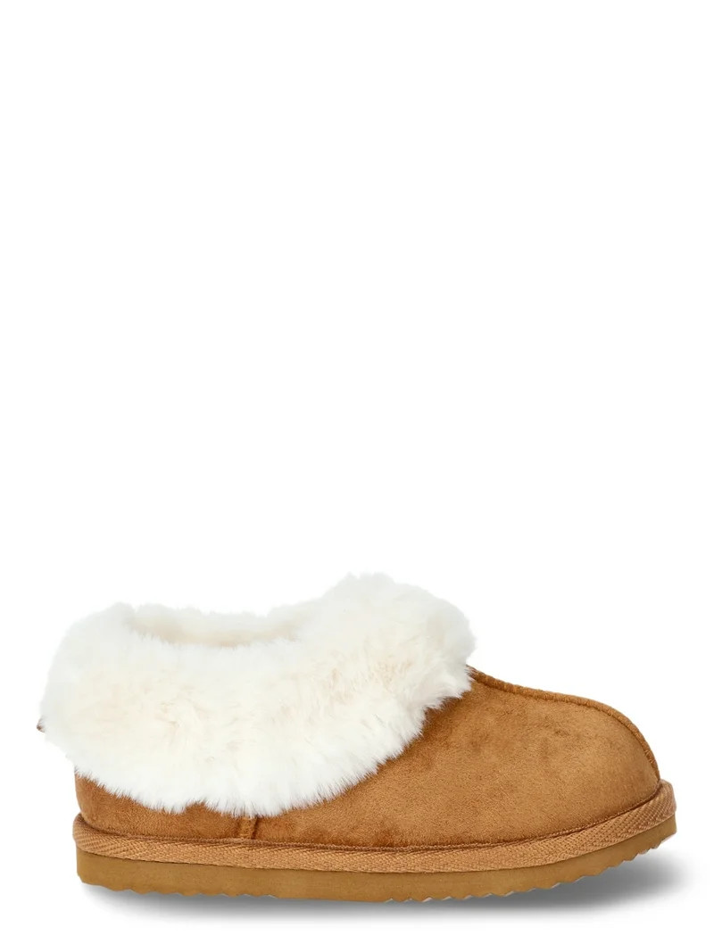Wonder Nation Toddler Girls Slippers With Faux Fur Trim | Walmart (US)