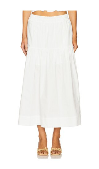Sanctuary Poplin Prairie Skirt in White. - size L | Revolve Clothing (Global)