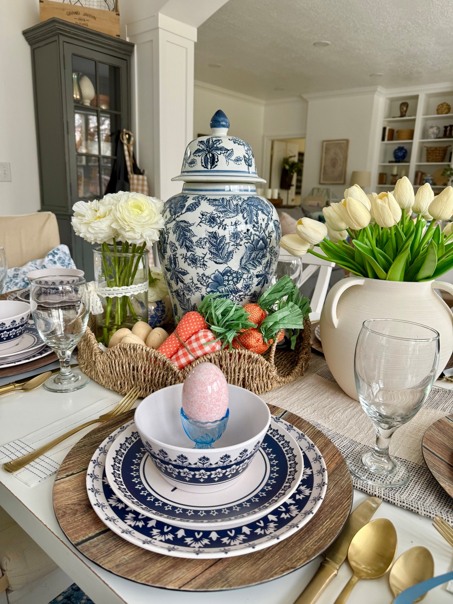 My tablescape for Easter / Spring. Flowers and pastels look great with the navy blue and white. 

#cosycottage #springcottage springdecor #springinspo #springiscoming #springtime #cottagesandbungalows
#betterhomesandgardens #interiordesign #cottagecore #moderncottage #cottagestyle #grandmillenial #farmhousedecor #homedecorating #homedecorideas #currenthomeview #currentdesignsituation #homefabulous #countrylivingmag
#cottagecore

Spring Tray | Tray Styling | Easter Decor | Interior Decorating I Amazon Home | Amazon Home Finds  | Home Decor | Easter Tray |
Spring Centerpiece | Easter Centerpiece |
Easter Bunny | Spring Home Decor | Kitchen
Centerpiece | Spring Vignette


#LTKSeasonal #LTKWatchNow #LTKHome