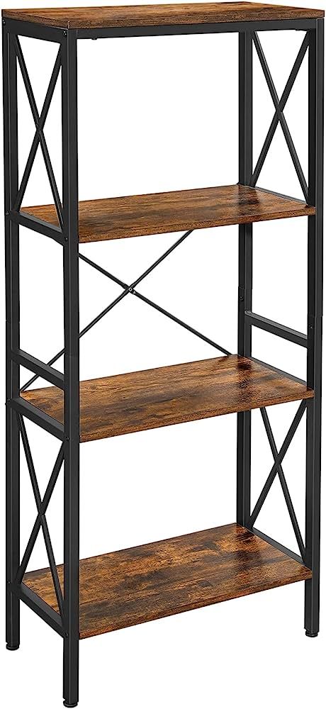 VASAGLE DAINTREE Bookshelf, Kitchen Shelf, Free Standing Shelf, Ladder Rack with 4 Open Shelves, ... | Amazon (US)