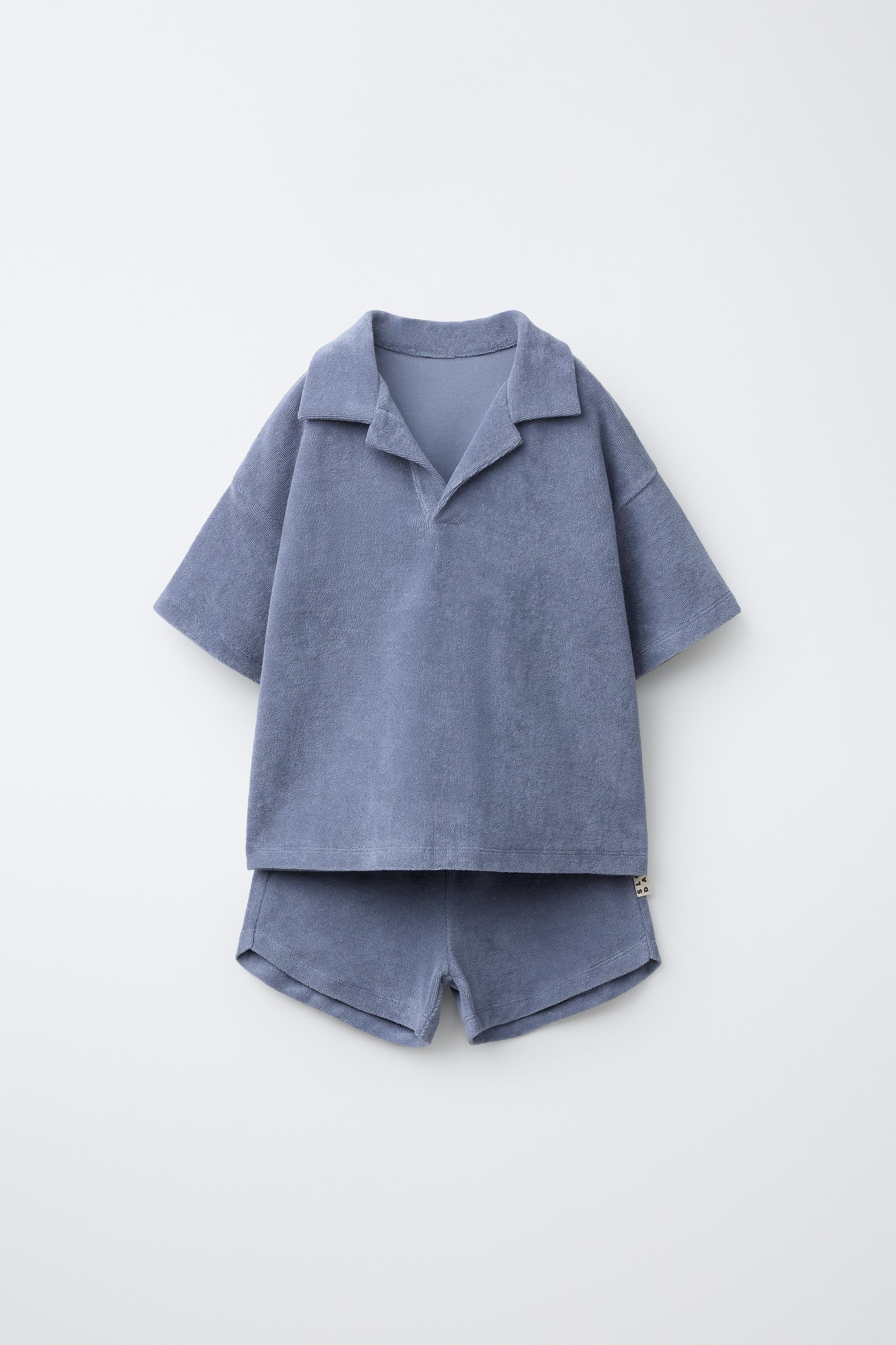 TOWEL EFFECT POLO AND BERMUDA JOGGING SET | Zara US