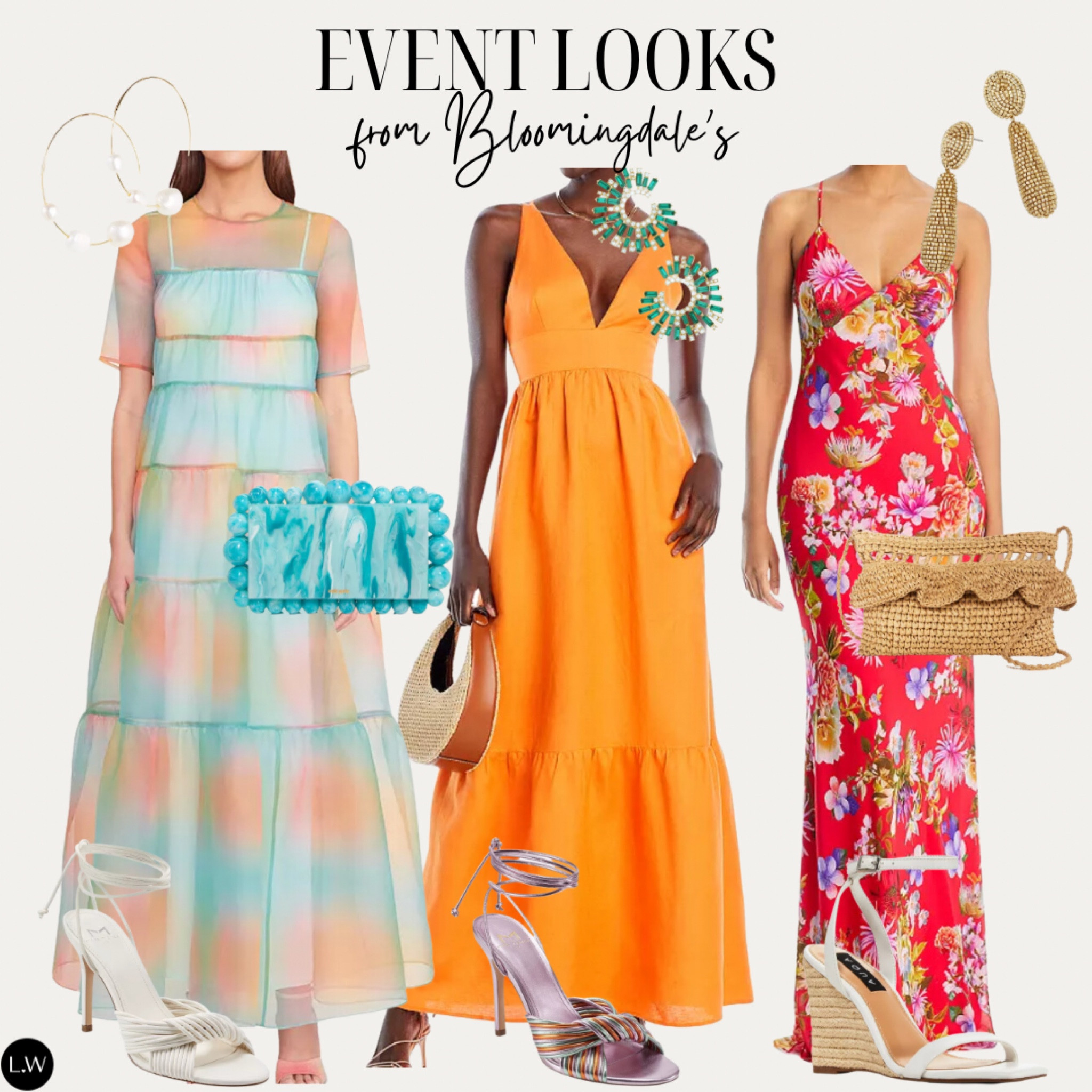 Event looks with @bloomingdales! Love all of these for your elevated summer events… have some fun with the colors! #bloomingdales #ad 