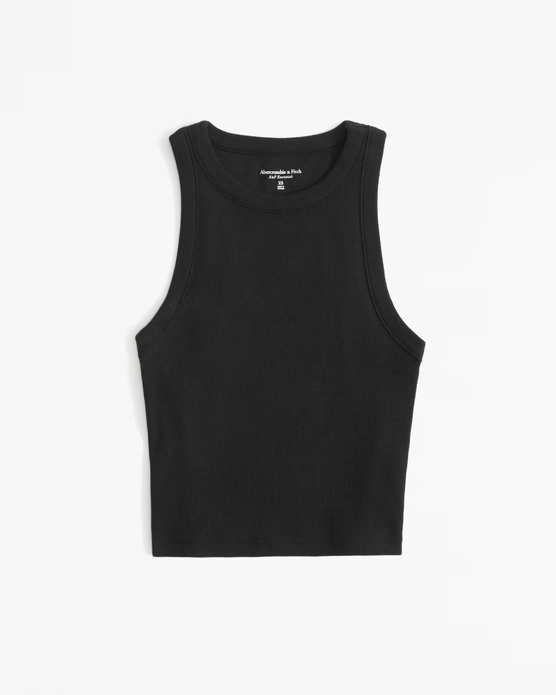 Women's Essential High-Neck Rib Tank | Women's Tops | Abercrombie.com | Abercrombie & Fitch (US)