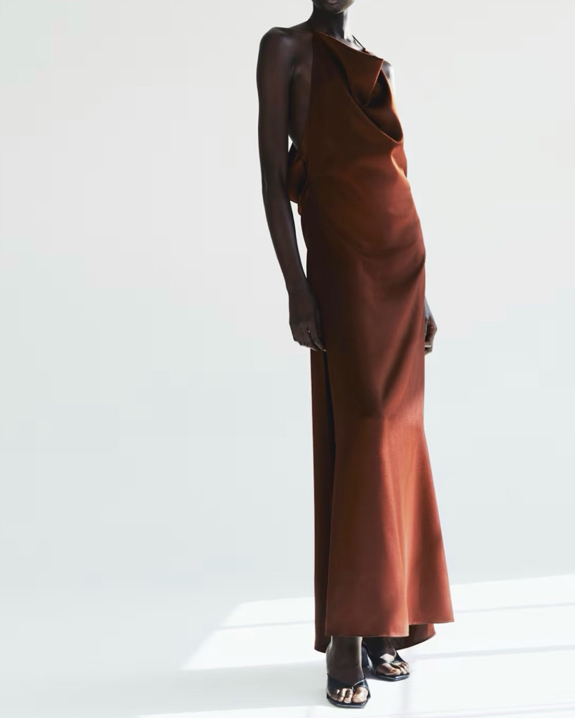 Open back satin maxi dress 
Wedding guest dress

#LTKSeasonal