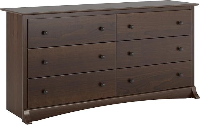 Prepac Sonoma 6-Drawer Double Dresser for Bedroom, Wide Chest of Drawers, Traditional Bedroom Fur... | Amazon (US)