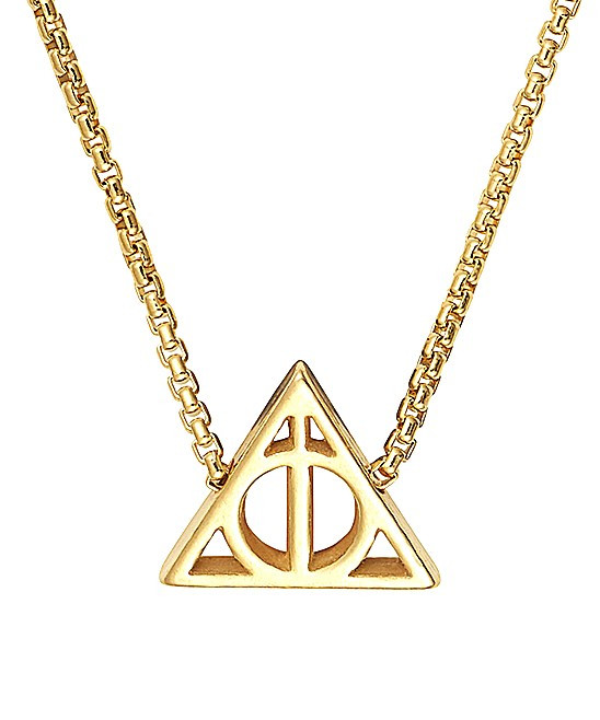 Alex and Ani Women's Necklaces Gold - Harry Potter Goldtone Deathly Hallows Pendant Necklace | Zulily