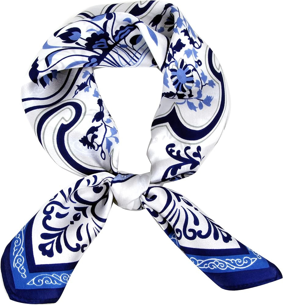 MEISEE Mulberry Silk Scarfs Women Small Square Scarf 21" x 21" Breathable Lightweight Neckerchief... | Amazon (US)
