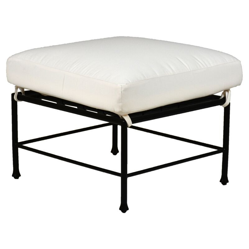 Frances Ottoman, White | One Kings Lane
