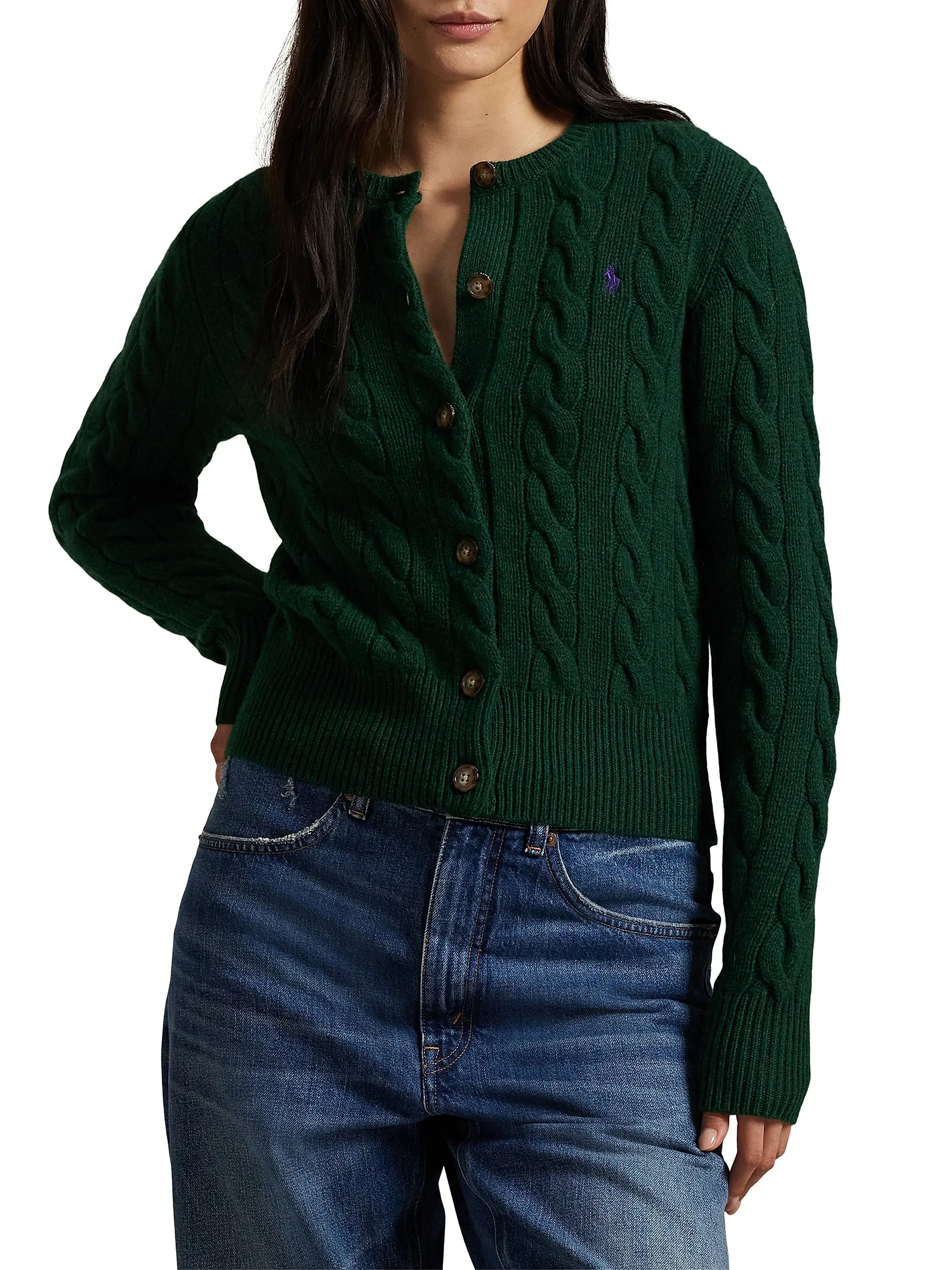 Cable-Knit Wool-Cashmere Cardigan | Saks Fifth Avenue