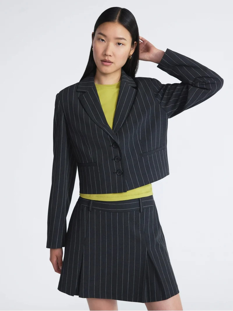 Scoop Women’s Cropped Blazer, Sizes XS-XXL | Walmart (US)