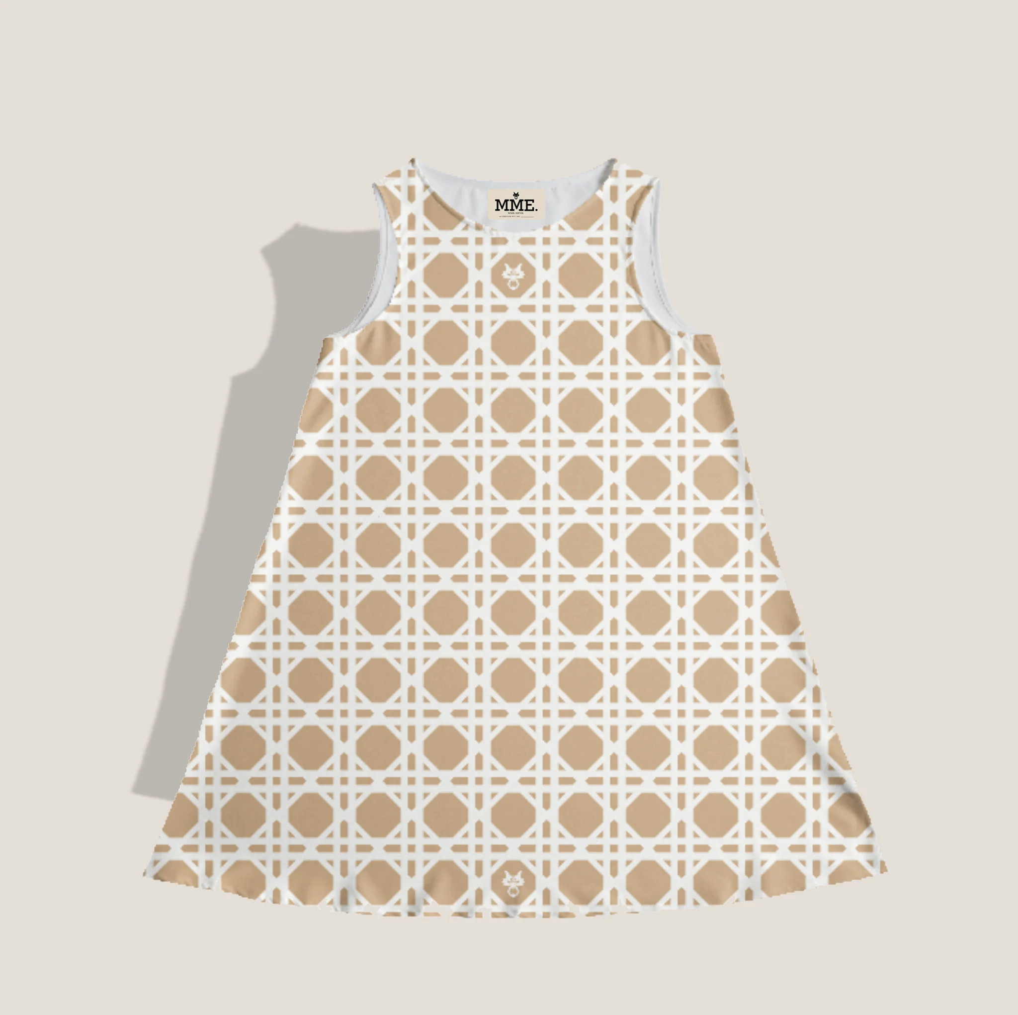 MME. SUMMER CANE Scarf Dress  - NUDE | MME.MINK