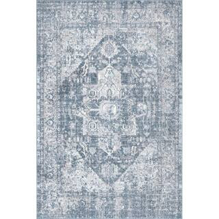 Justine Blue 4 ft. x 6 ft. Persian Area Rug | The Home Depot