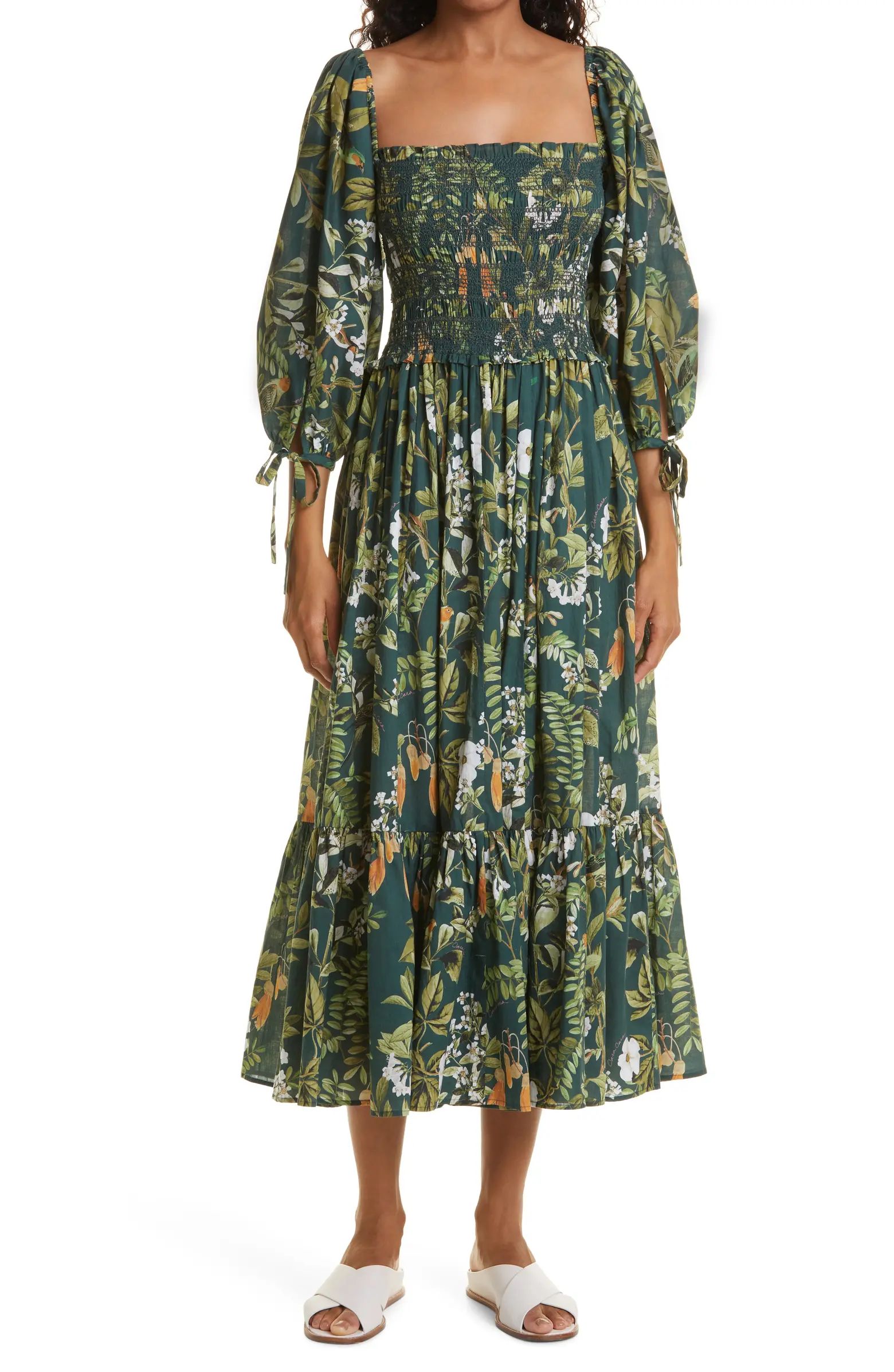 CARA CARA Jazzy Botanical Print Cotton Voile Dress | Nordstrom | Nordstrom