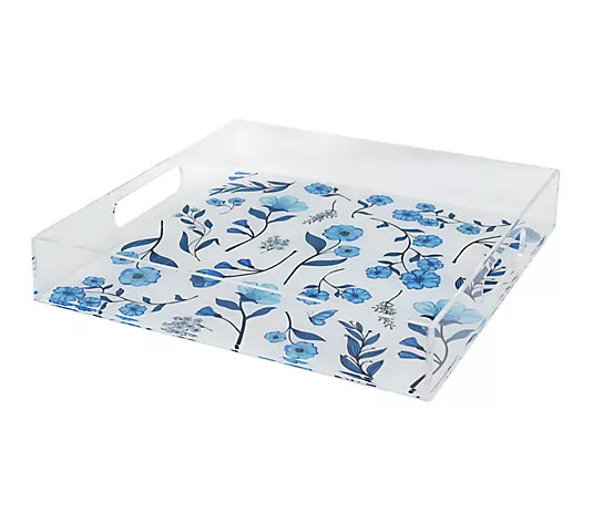 Make Your Selection: Temp-tations Seasonal Square Acrylic Tray with Handles | QVC