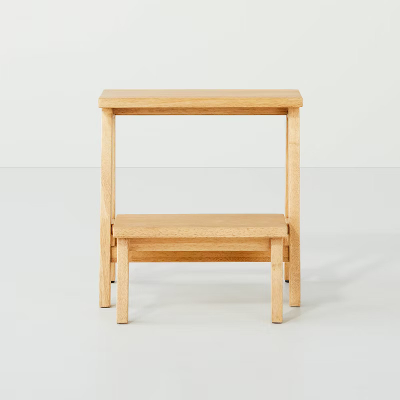 Wood Kitchen Step Stool Natural - Hearth & Hand™ with Magnolia | Target