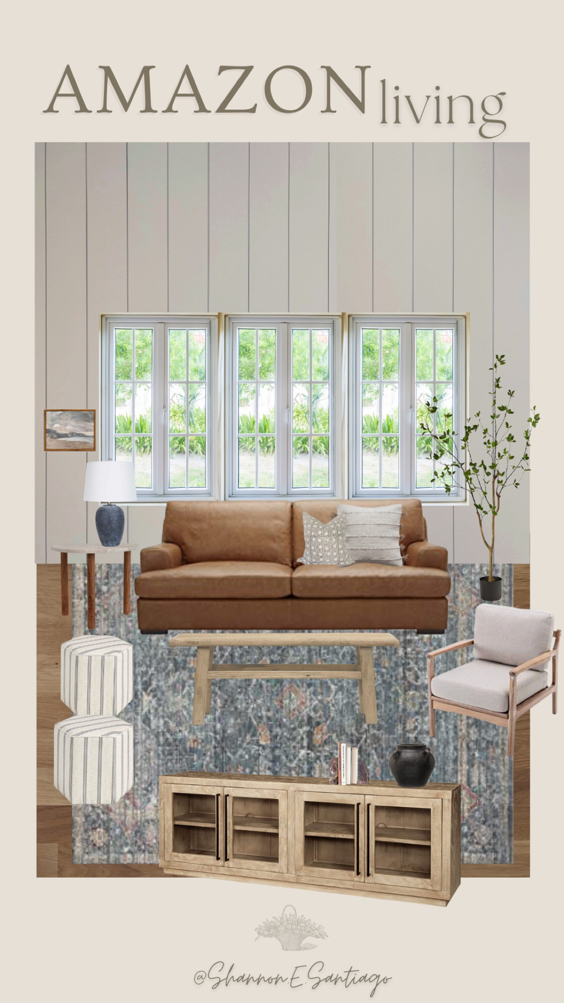 Amazon living room, budget living, leather couch, magnolia rug, transitional living room, Amazon finds, family room decor, Amazon moodboard

#LTKhome #LTKunder100 #LTKstyletip