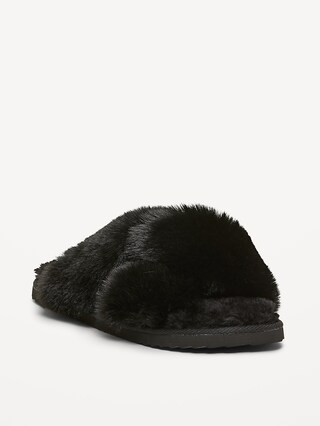 Faux-Fur Twist-Front Slippers for Women | Old Navy (US)