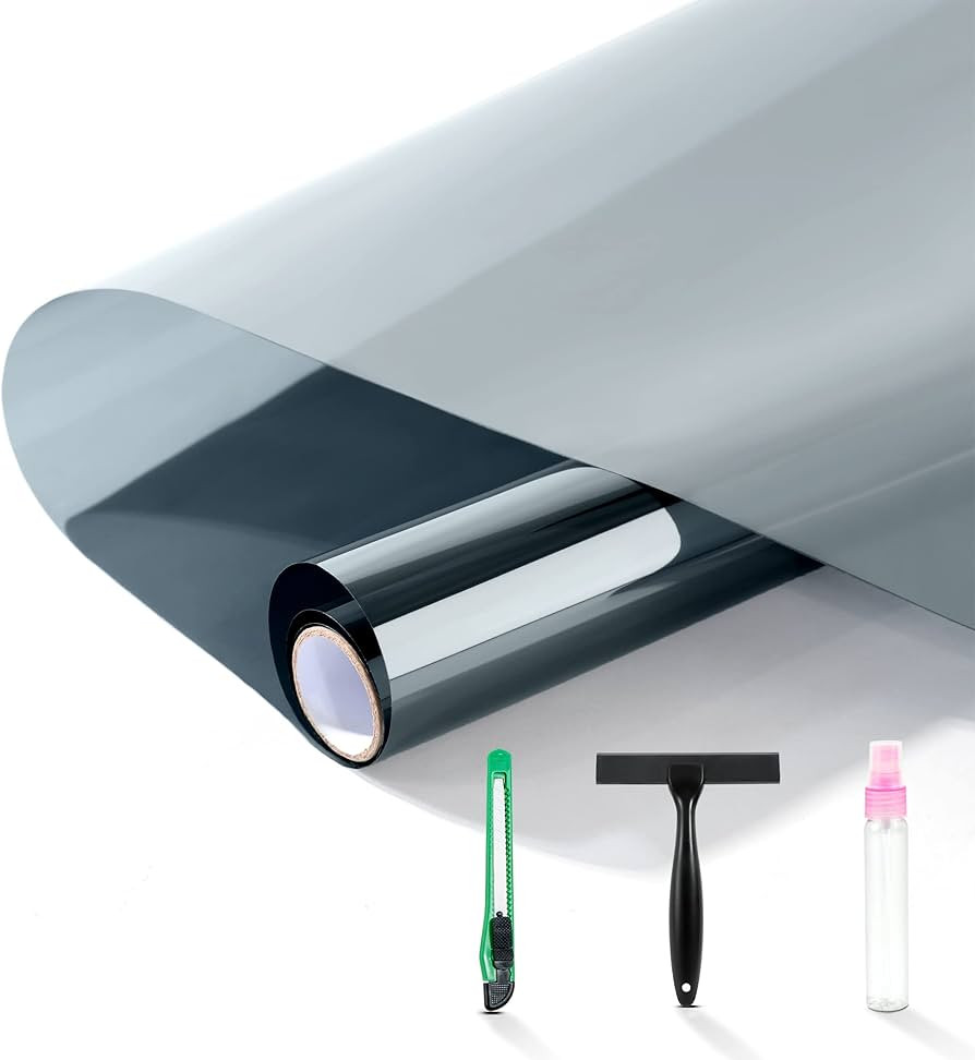 FuFin One-Way Window Privacy Film with Free Installation Tools,Premium PET Material,Heat Control ... | Amazon (US)