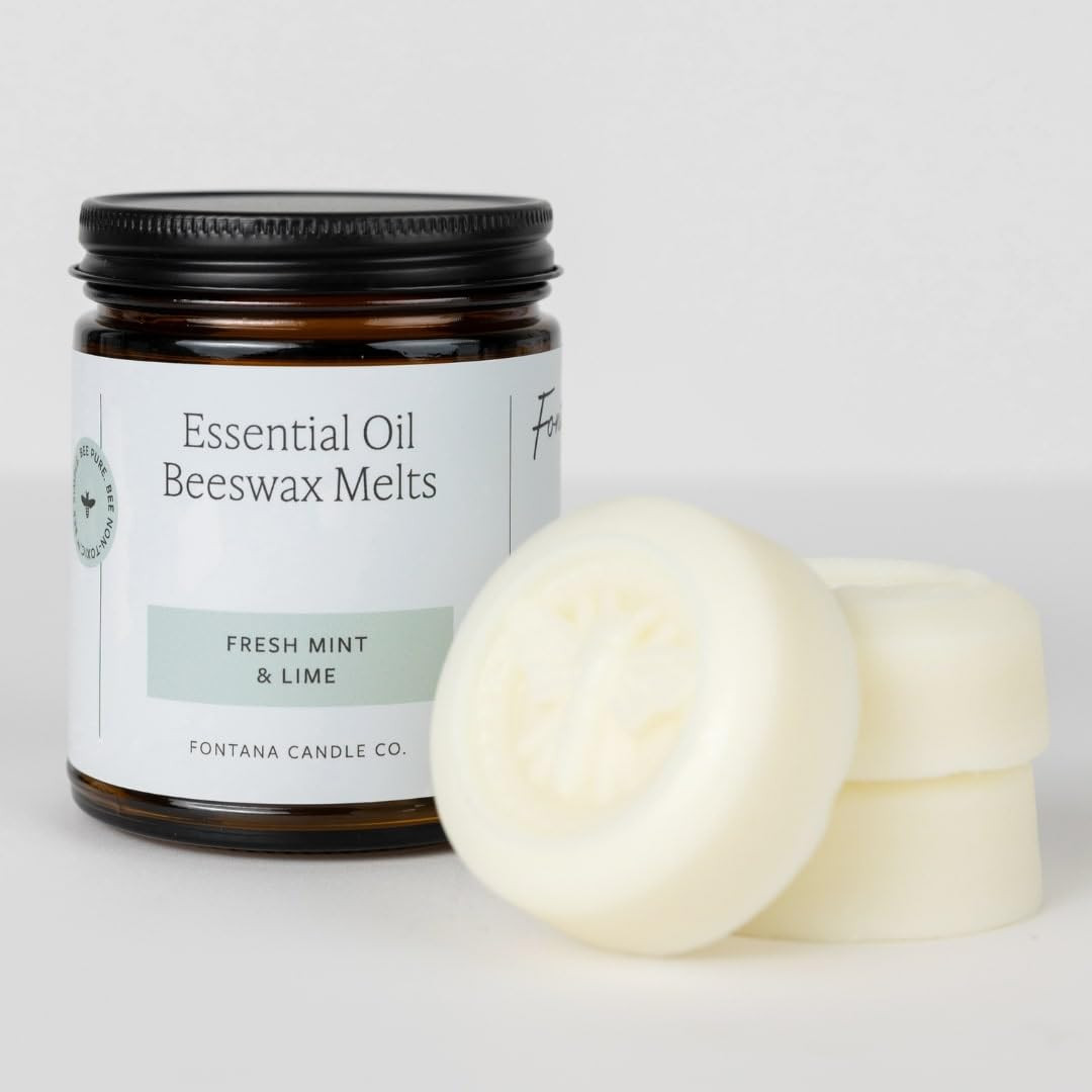 Fontana Candle Co Scented Wax Melts, Fresh Mint & Lime - Made with Beeswax, Coconut Oil & Pure Es... | Amazon (US)