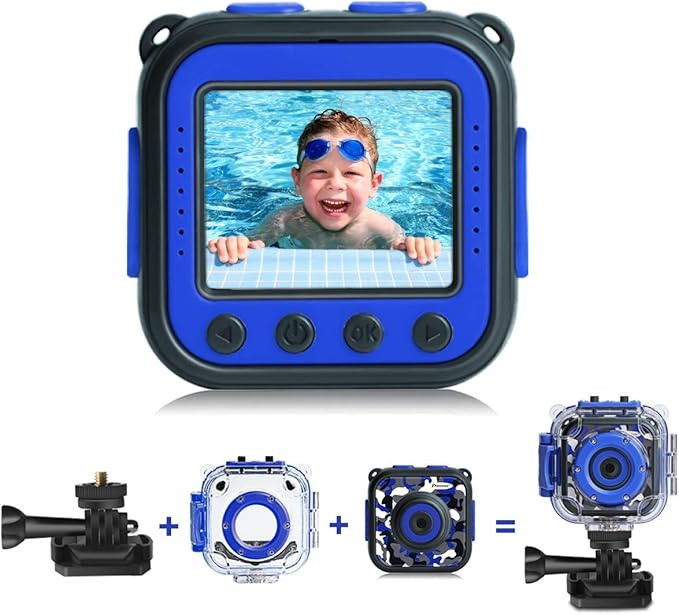 PROGRACE Kids Waterproof Camera for Kids Action Video Digital Camera 1080 HD Toy Camera for Boys ... | Amazon (US)