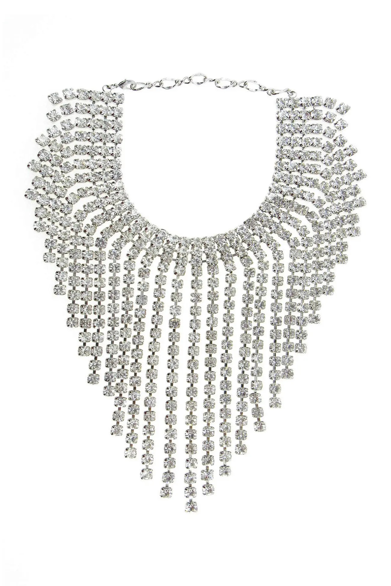 CRISTABELLE | Pave Crystal Fringe Frontal Bib Necklace | Nordstrom Rack | Nordstrom Rack