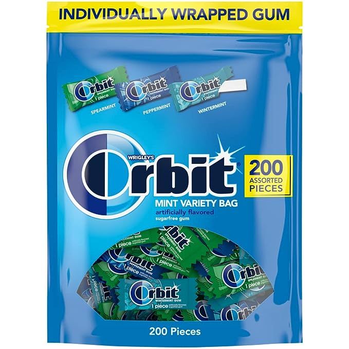 ORBIT Peppermint, Spearmint, & Wintermint Assorted Sugar Free Chewing Gum Bulk Pack, 13.4 oz 200-... | Amazon (US)