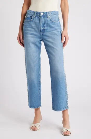 Atelier Le Jane High Waist Ankle Straight Leg Jeans | Nordstrom