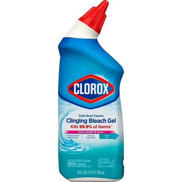 CloroxToilet Bowl Cleaner Clinging Bleach Gel - Cool Wave | Target