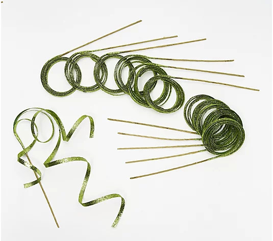 Set of 12 Curly Ribbon Picks by Valerie | QVC