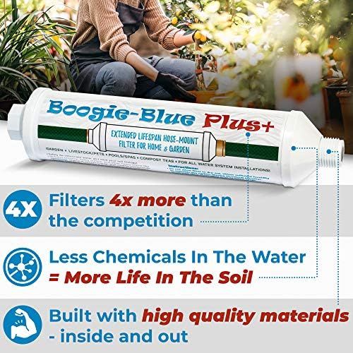 Boogie Blue Plus Garden Hose Water Filter for RV and Outdoor use - Removes Chlorine, Chloramines, VO | Amazon (US)