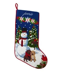 Christmas Needlepoint Stocking, Cotton | L.L. Bean