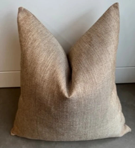 Gold Brown Linen Pillow Casedecorative Pillow Caselinen - Etsy | Etsy (US)