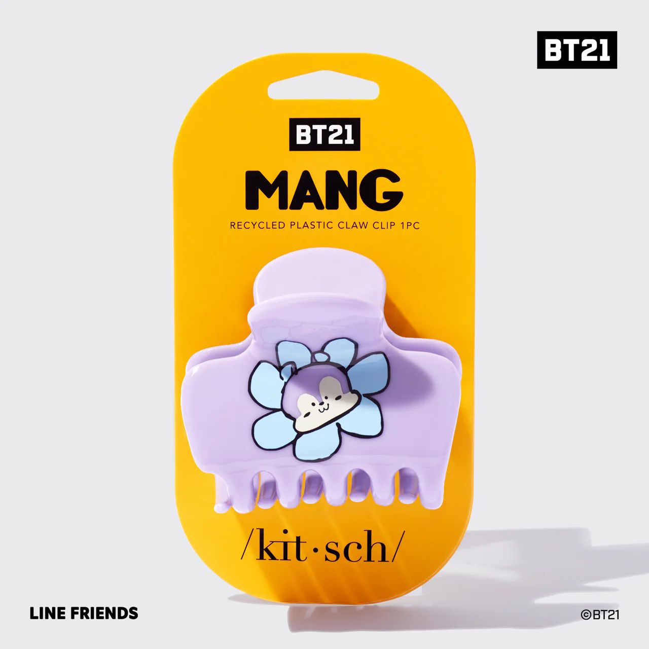 BT21 meets Kitsch Recycled Plastic Puffy Claw Clip 1pc - MANG | Kitsch