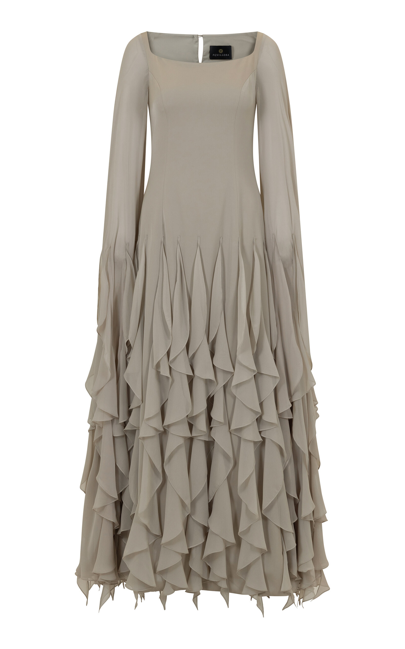 Innocence Ruffled Chiffon Maxi Dress | Moda Operandi (Global)